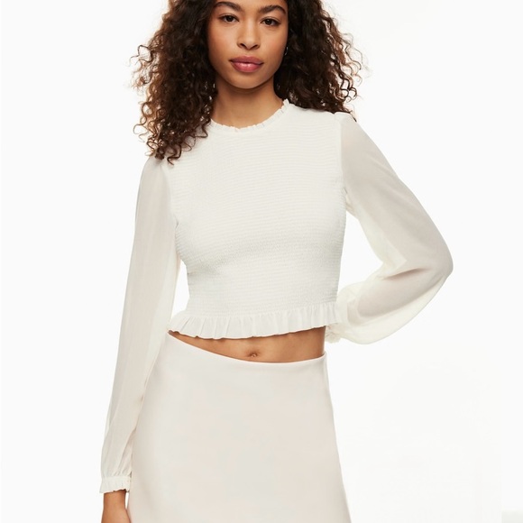 Aritzia Tops - Wilfred Tempest Blouse - Light Birch